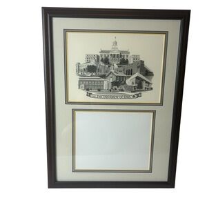 The University of Iowa Diploma Frame Campus Drawing Double Picture Frame